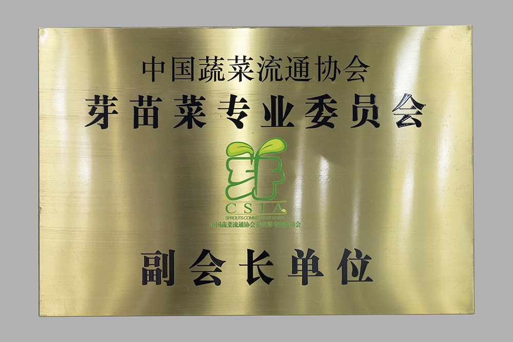 中国蔬菜流通协会 芽苗菜专业委员会 副会长单位